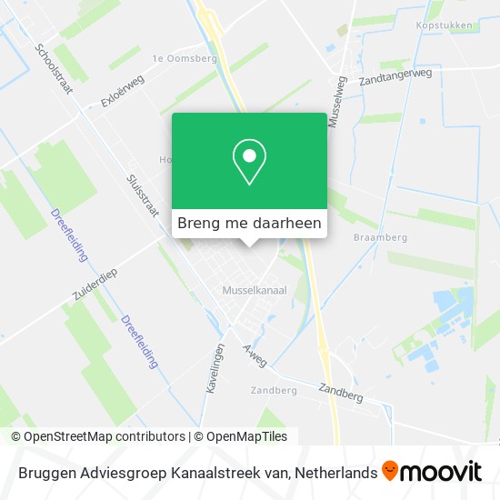 Bruggen Adviesgroep Kanaalstreek van kaart