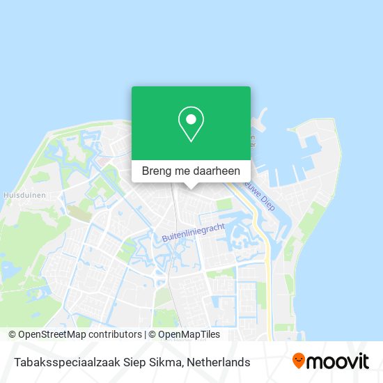 Tabaksspeciaalzaak Siep Sikma kaart