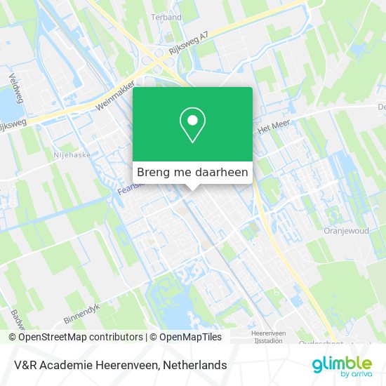 V&R Academie Heerenveen kaart