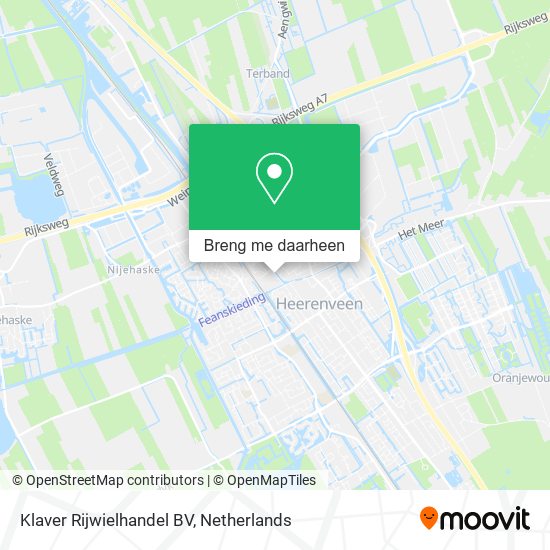 Klaver Rijwielhandel BV kaart