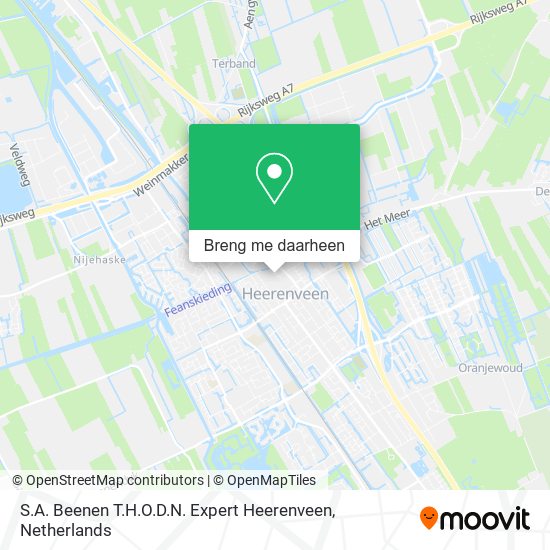 S.A. Beenen T.H.O.D.N. Expert Heerenveen kaart