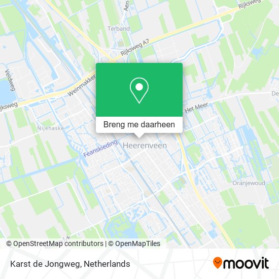 Karst de Jongweg kaart