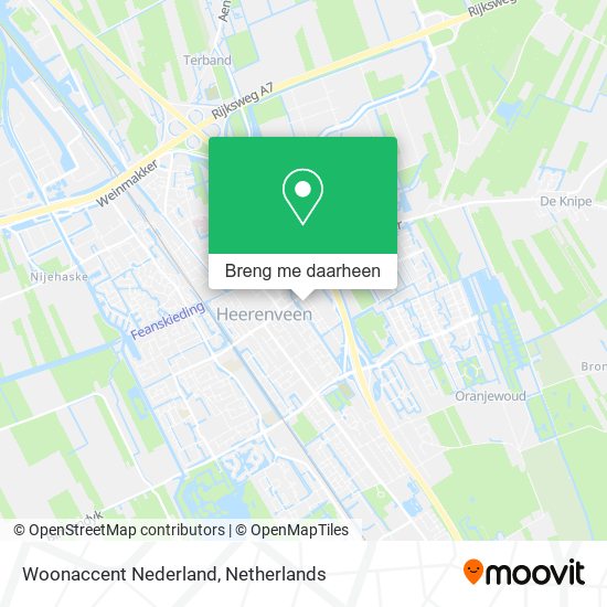 Woonaccent Nederland kaart