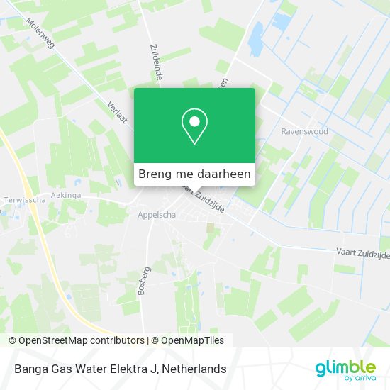 Banga Gas Water Elektra J kaart