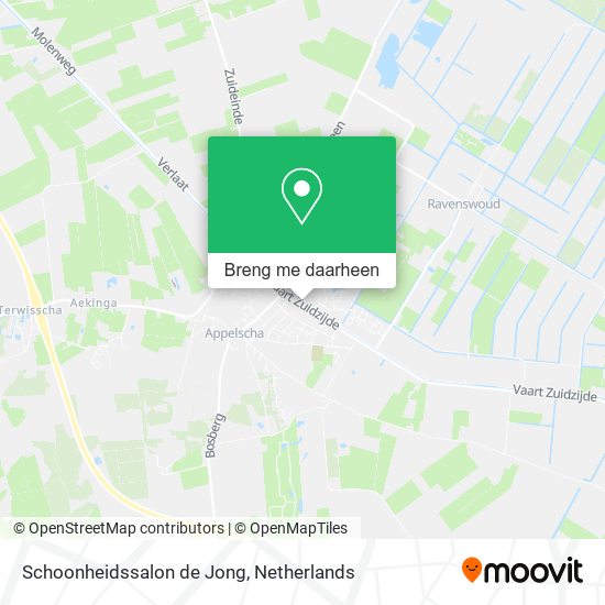 Schoonheidssalon de Jong kaart