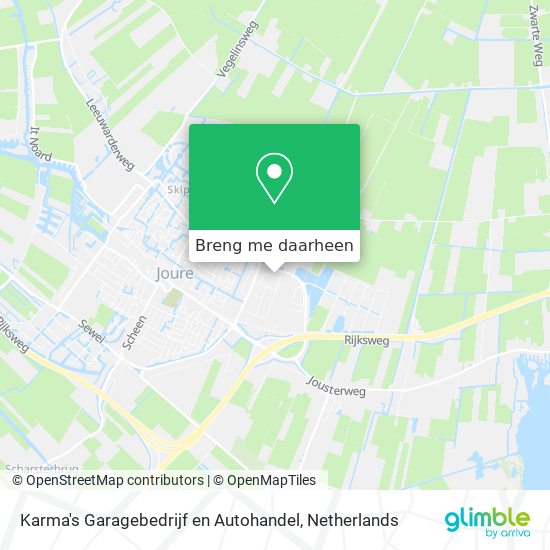 Karma's Garagebedrijf en Autohandel kaart