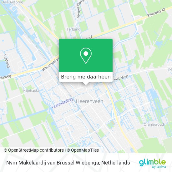 Nvm Makelaardij van Brussel Wiebenga kaart