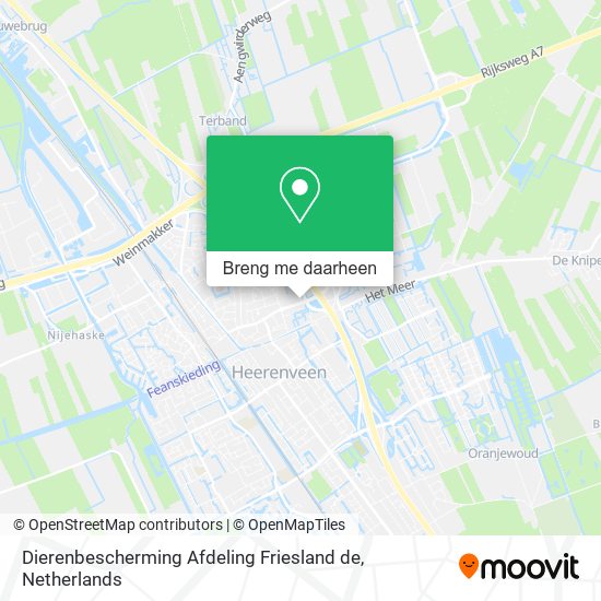 Dierenbescherming Afdeling Friesland de kaart