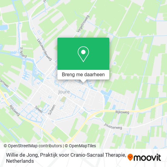 Willie de Jong, Praktijk voor Cranio-Sacraal Therapie kaart
