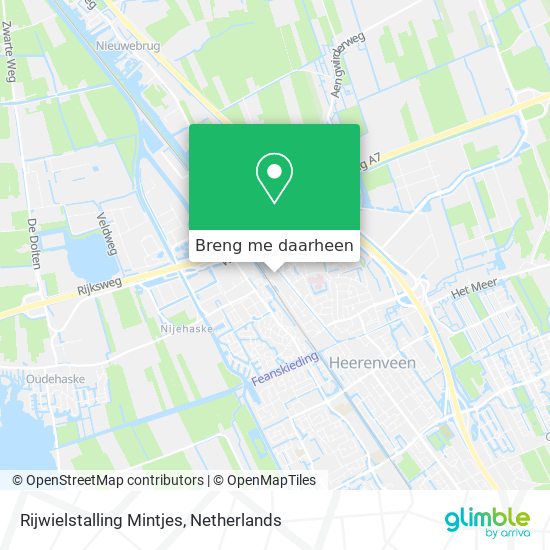 Rijwielstalling Mintjes kaart