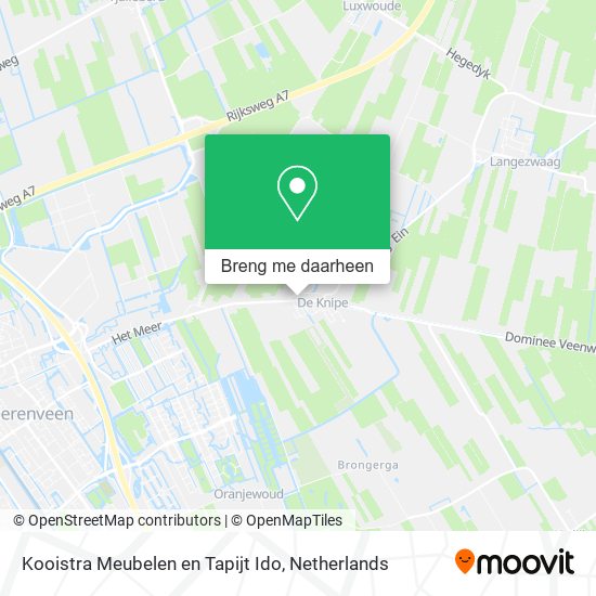 Kooistra Meubelen en Tapijt Ido kaart