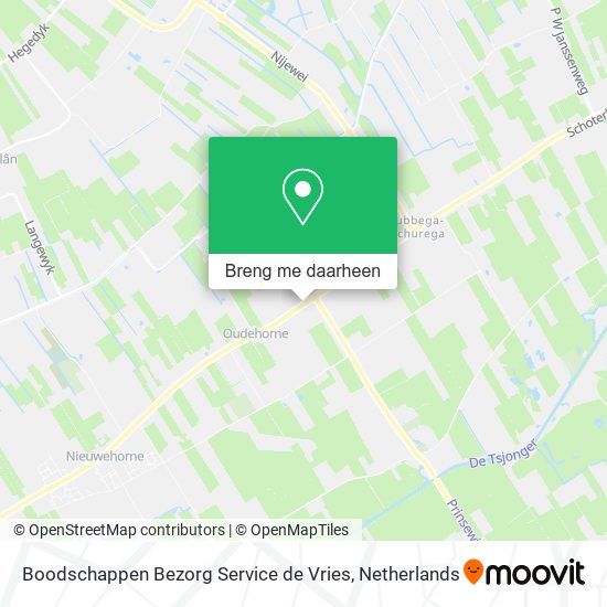 Boodschappen Bezorg Service de Vries kaart