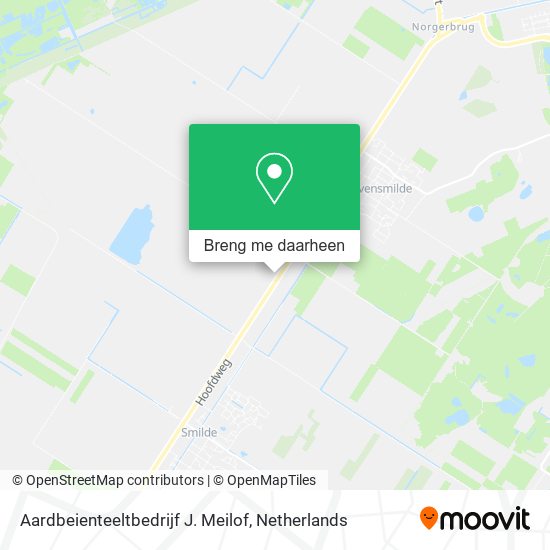 Aardbeienteeltbedrijf J. Meilof kaart