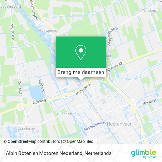 Albin Boten en Motoren Nederland kaart