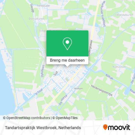 Tandartspraktijk Westbroek kaart