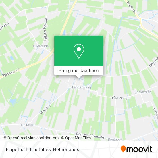 Flapstaart Tractaties kaart