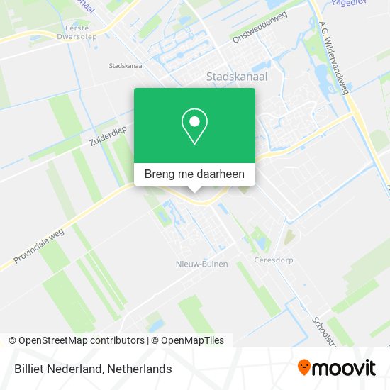 Billiet Nederland kaart