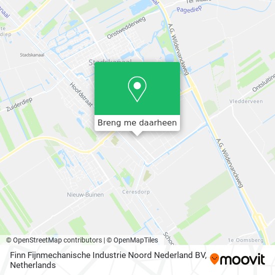 Finn Fijnmechanische Industrie Noord Nederland BV kaart