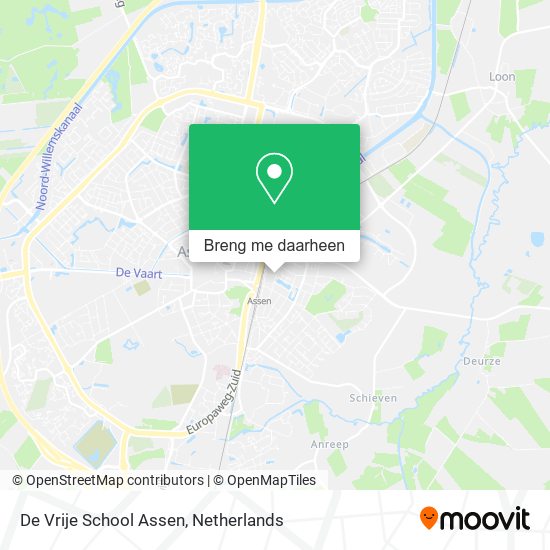 De Vrije School Assen kaart