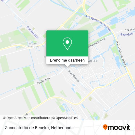Zonnestudio de Benelux kaart
