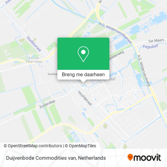 Duijvenbode Commodities van kaart