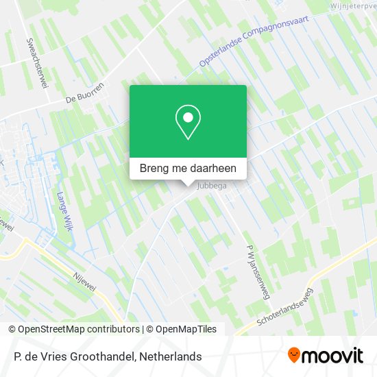 P. de Vries Groothandel kaart