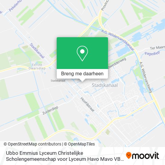 Ubbo Emmius Lyceum Christelijke Scholengemeenschap voor Lyceum Havo Mavo VBO kaart