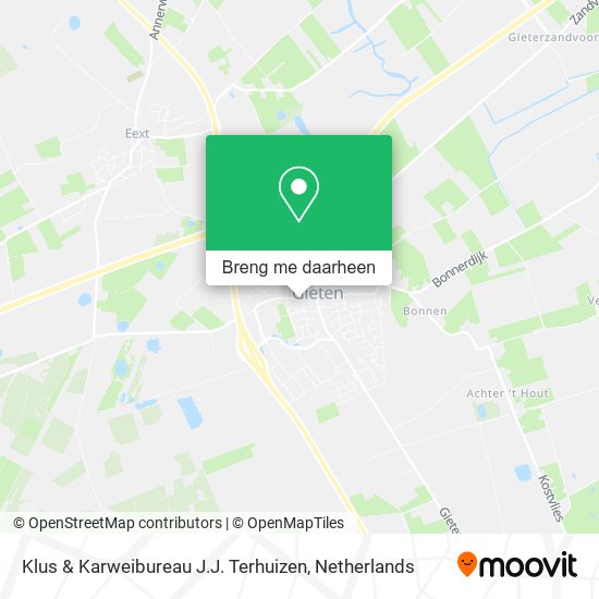 Klus & Karweibureau J.J. Terhuizen kaart