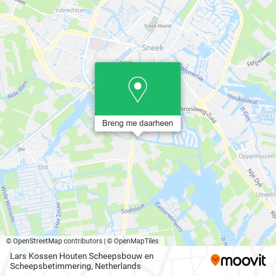 Lars Kossen Houten Scheepsbouw en Scheepsbetimmering kaart