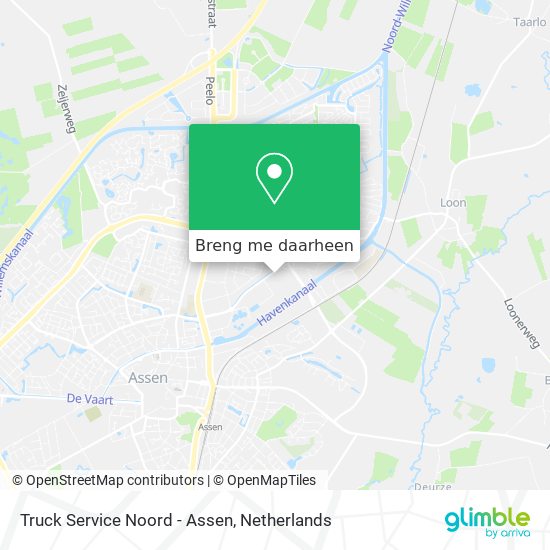 Truck Service Noord - Assen kaart