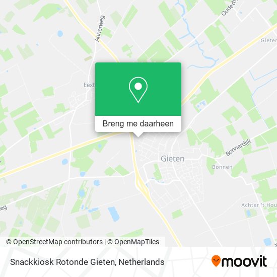 Snackkiosk Rotonde Gieten kaart