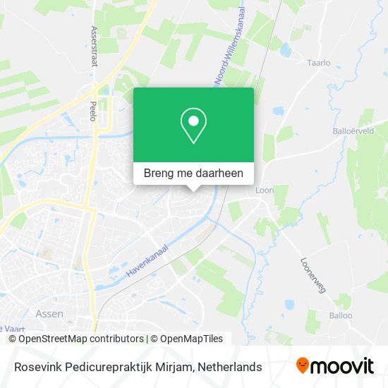 Rosevink Pedicurepraktijk Mirjam kaart