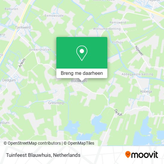 Tuinfeest Blauwhuis kaart