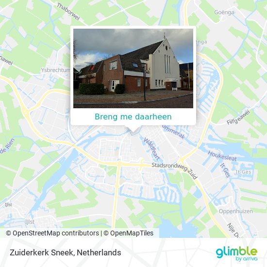 Zuiderkerk Sneek kaart