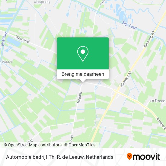 Automobielbedrijf Th. R. de Leeuw kaart