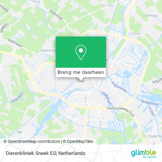 Dierenkliniek Sneek EO kaart