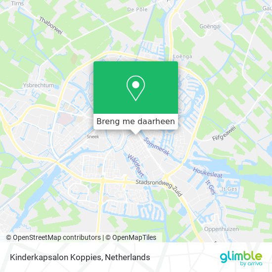 Kinderkapsalon Koppies kaart