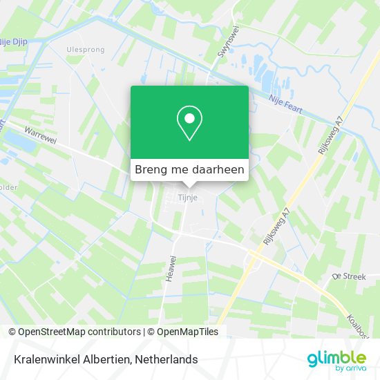 Kralenwinkel Albertien kaart