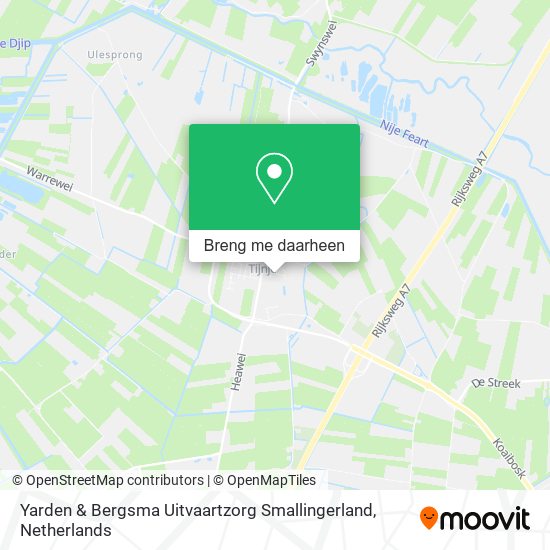 Yarden & Bergsma Uitvaartzorg Smallingerland kaart