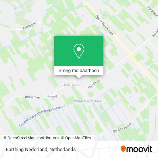 Earthing Nederland kaart