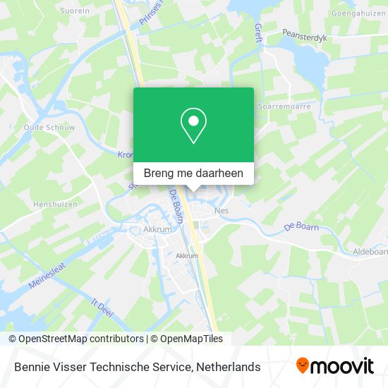 Bennie Visser Technische Service kaart