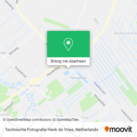 Technische Fotografie Henk de Vries kaart