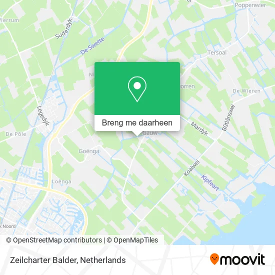 Zeilcharter Balder kaart