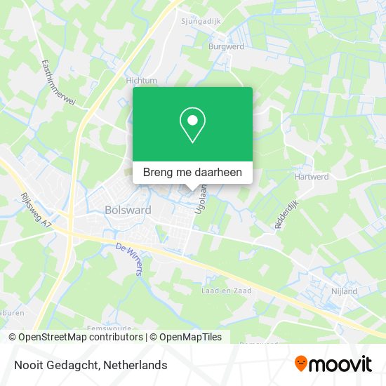 Nooit Gedagcht kaart