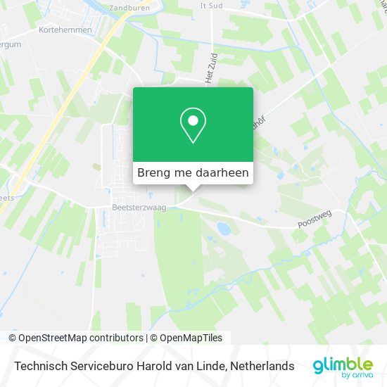 Technisch Serviceburo Harold van Linde kaart