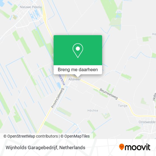 Wijnholds Garagebedrijf kaart