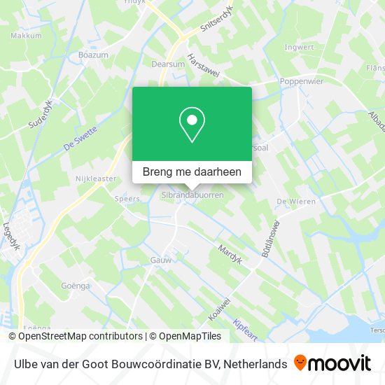 Ulbe van der Goot Bouwcoördinatie BV kaart