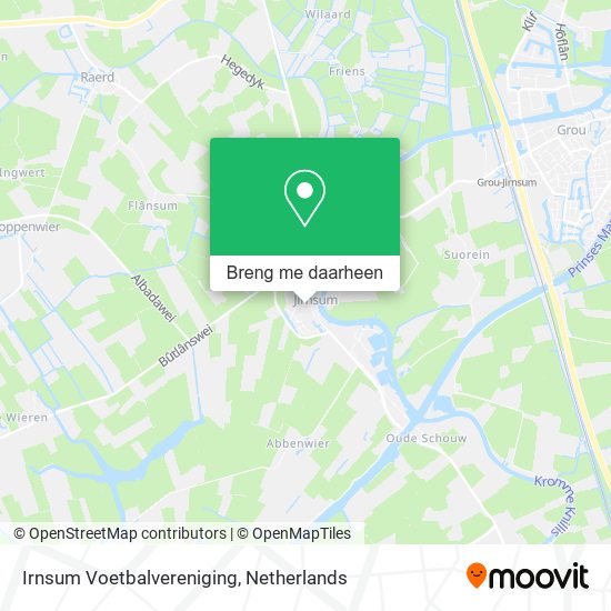 Irnsum Voetbalvereniging kaart