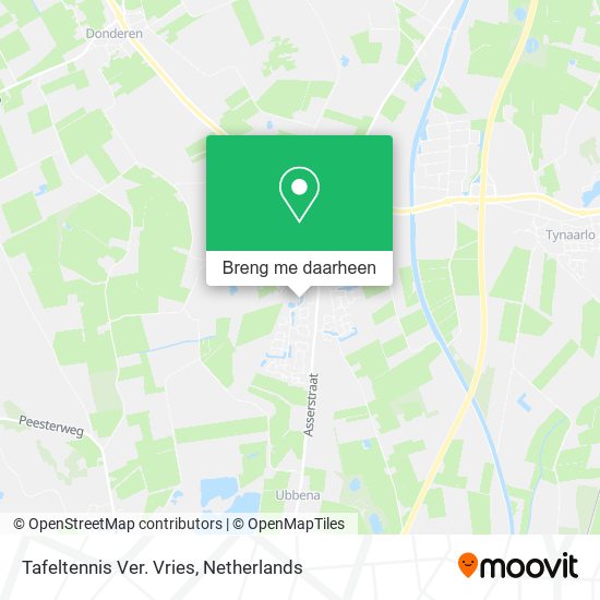 Tafeltennis Ver. Vries kaart
