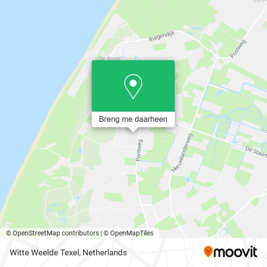 Witte Weelde Texel kaart